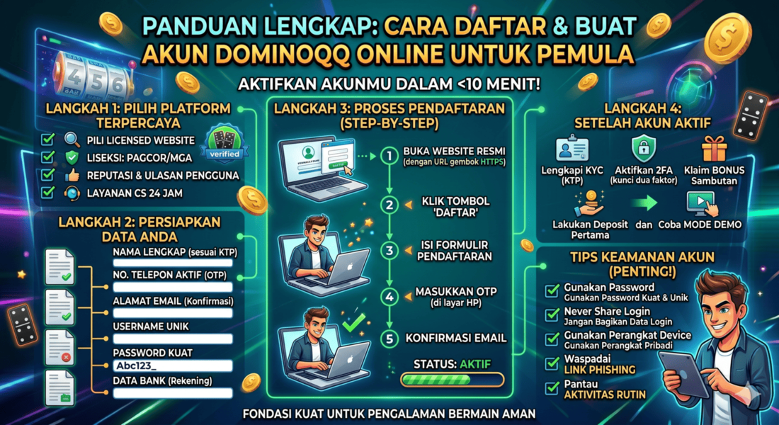 Bagaimana Cara Daftar dan Membuat Akun DominoQQ(qiu qiu, 99) Online? Panduan Lengkap untuk Pemula 2026
