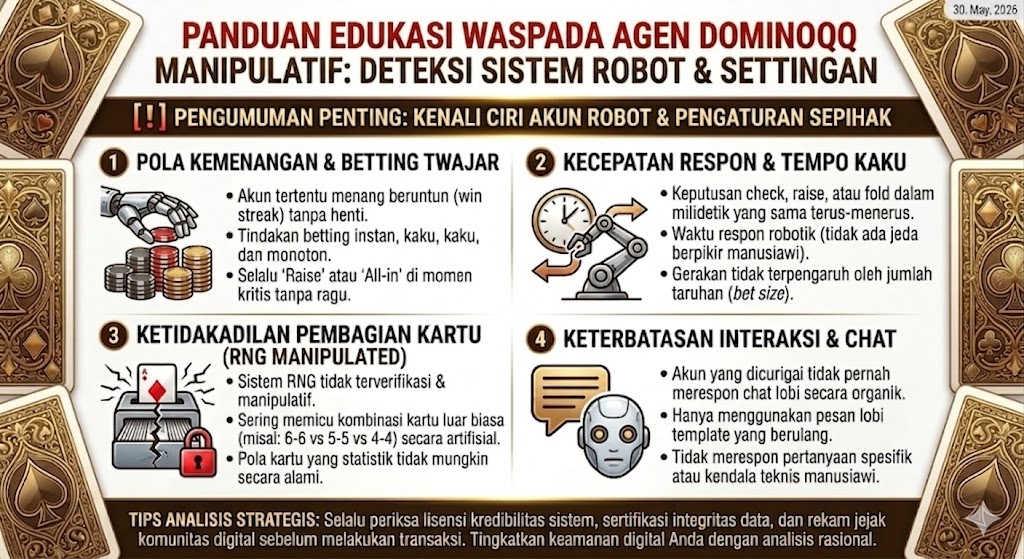 Ciri-Ciri Agen DominoQQ yang Menggunakan Sistem Robot Settingan: Waspada Sebelum Terlambat